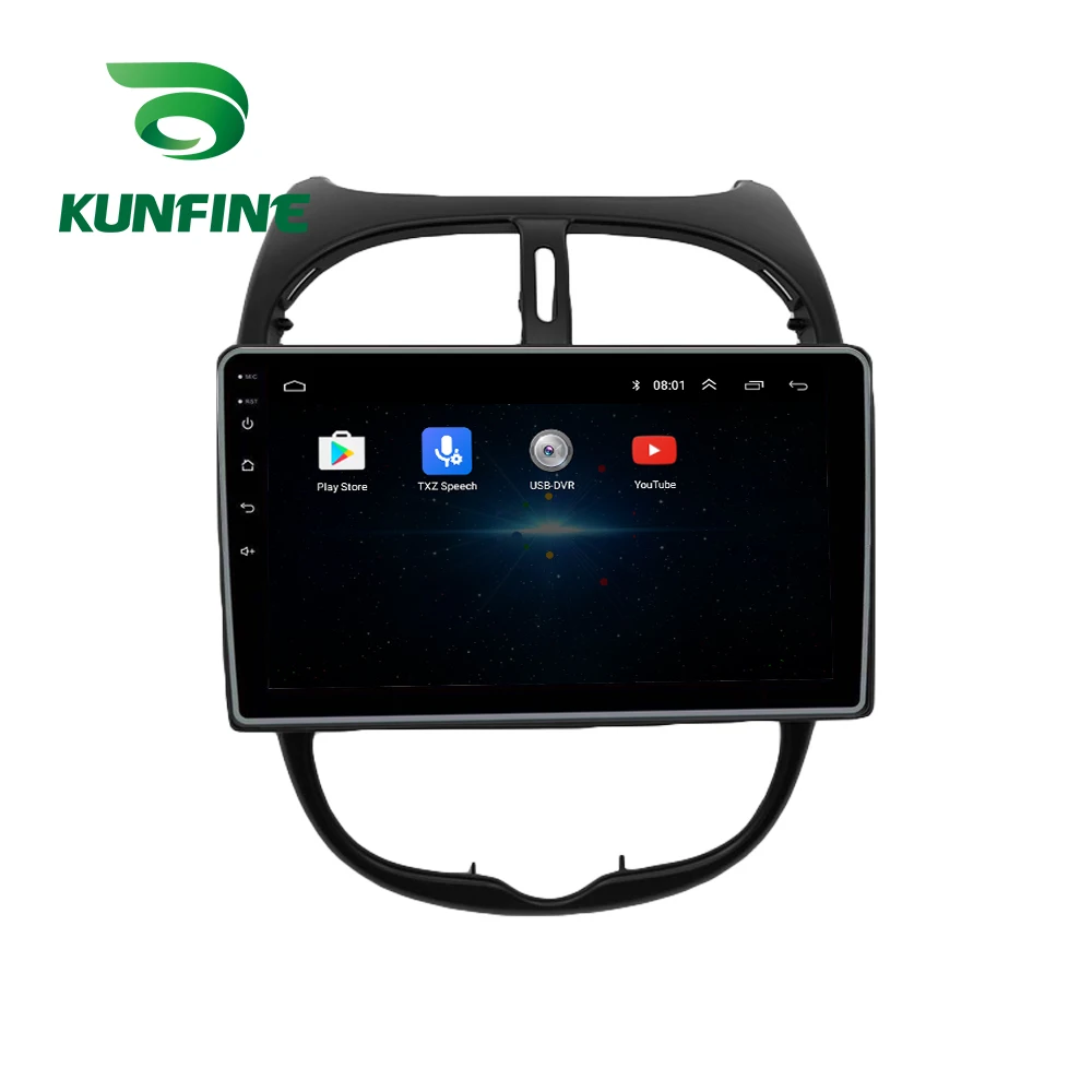 Восьмиядерный автомобильный DVD-плеер Android 10 0 GPS-навигация для PEUGEOT 206 2000-2016 радио wifi