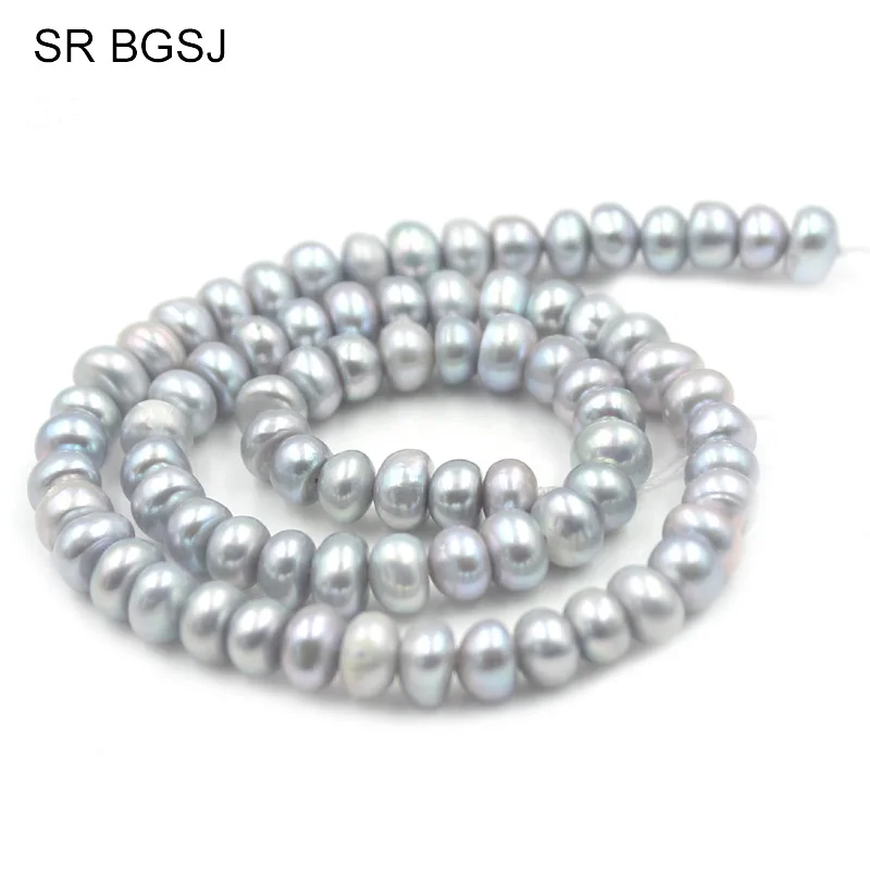 Бесплатная доставка 6-7 мм больше цветов Rondelle пресноводный жемчуг ювелирное