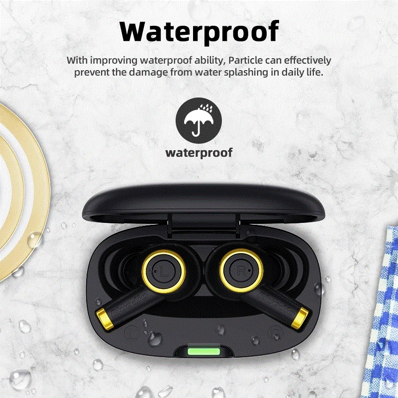 

Blue string P particle bluetooth headset stereo touch TWS life waterproof movement headsets mini wireless headsets