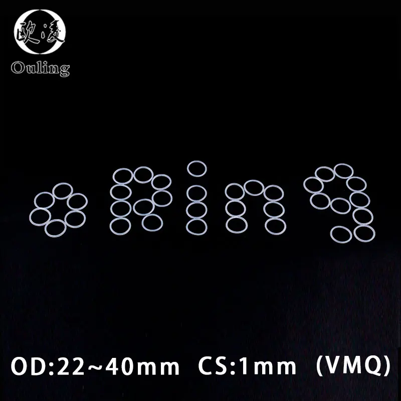 5 шт./лот белые силиконовые уплотнительное кольцо из силикона/VMQ 1 мм Толщина