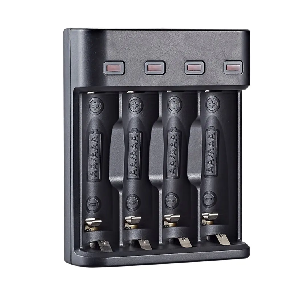 

Intelligent Multi-function Four-slot Fast Charging USB Charger Multi-Compatible AA/AAA Battery USB Charger