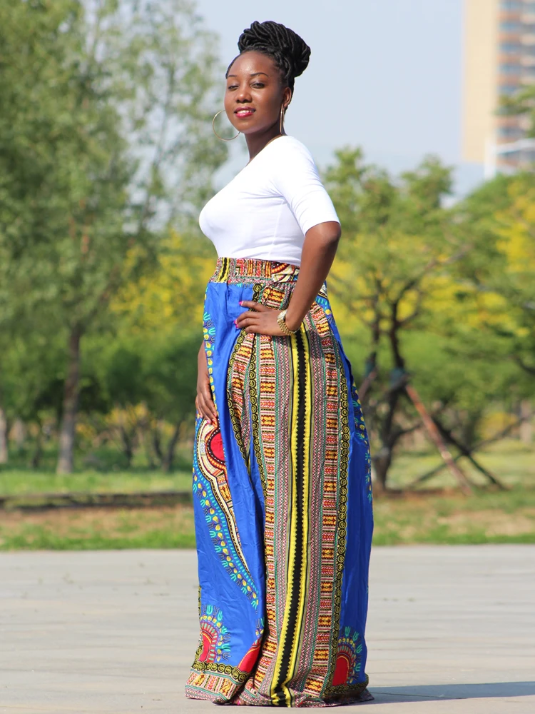 Африканская Дашики Женская юбка в этническом стиле традиционная длинная с