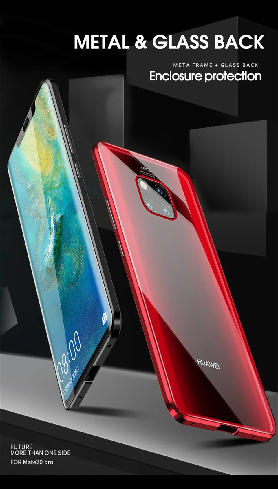 360 магнитный чехол на для huawei P20 lite Pro двойной передний задний Чехол из закаленного стекла для huawei P30 mate 20 Lite Pro прозрачный чехол на для Хуавей П20 П30 Мейт 20 Лайт про