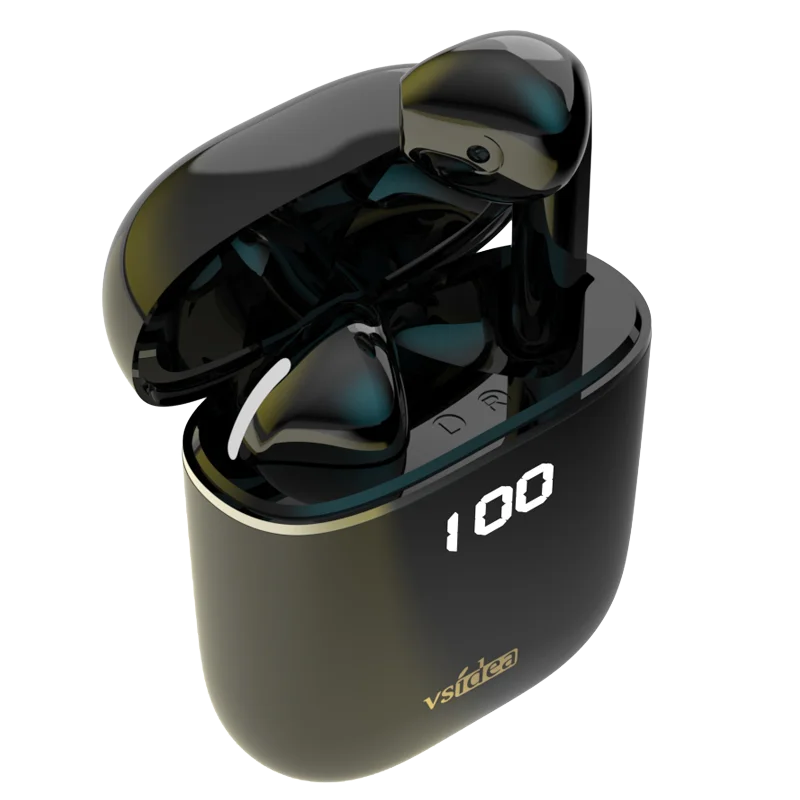 Vsidea True Wireless Earbuds Bluetooth Headphones Touch Control with Charging Case Waterproof Stereo Earphones in-Ear Deep Bass