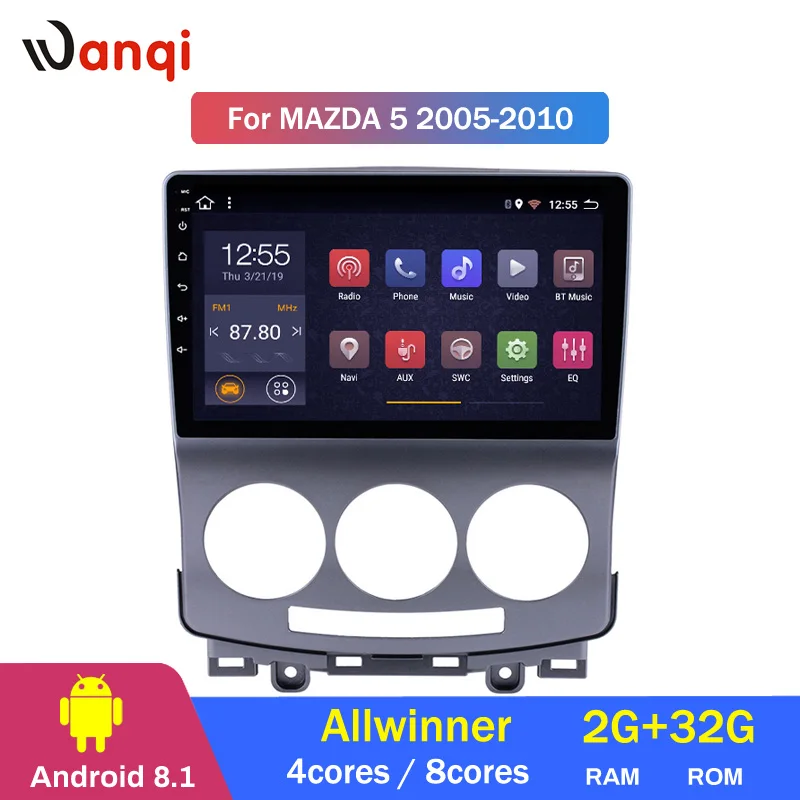Android 9 1 Octa 8 Core автомобильный DVD для 2005 2006 2007 2008 2009 2010 Mazda 5 GPS навигатор плеер Bluetooth