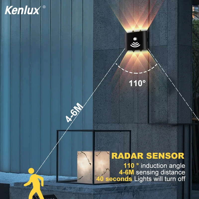 Скандинавский настенный светильник светодиодный алюминиевый наружный