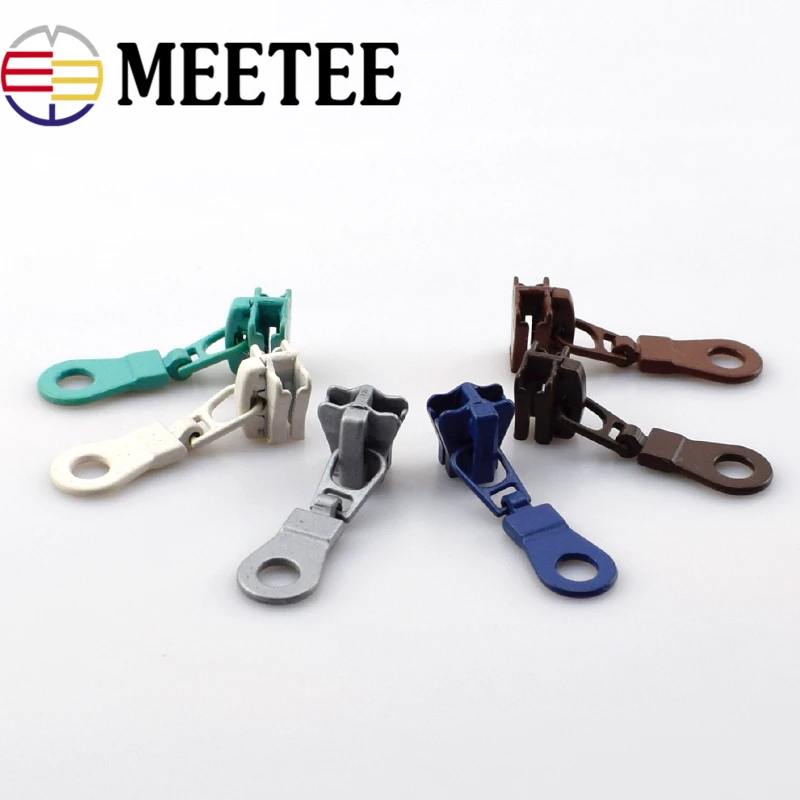 20pcs 5 # Zipper Sliders For Resin Eco friendly Head Bag Clothes Zip Repair Kits DIY Sewing Accessories|Бегунки для молнии| |
