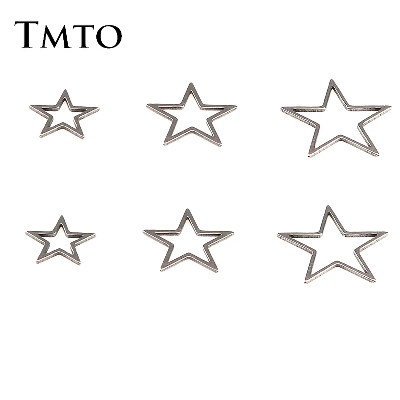 50 шт из нержавеющей стали украшения в виде звездочек застежки для сережек