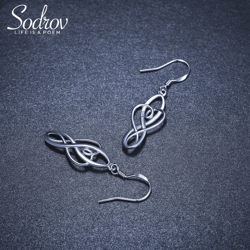 

Sodrov Authentic 925 Sterling Silver Earrings Trendy Exquisite Earrings For Women Silver Drop Earrings 925 Jewelry Gift