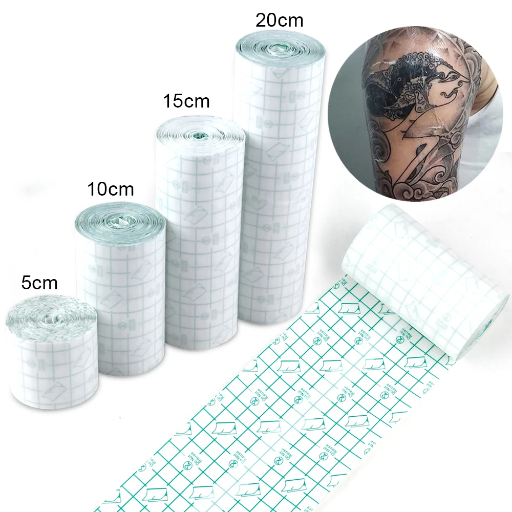 Waterproof Tattoo Film Adhesive Bandages 10M Roll Microblading Breathable Clear Wrap Aftercare Protective Tattoo Accessories