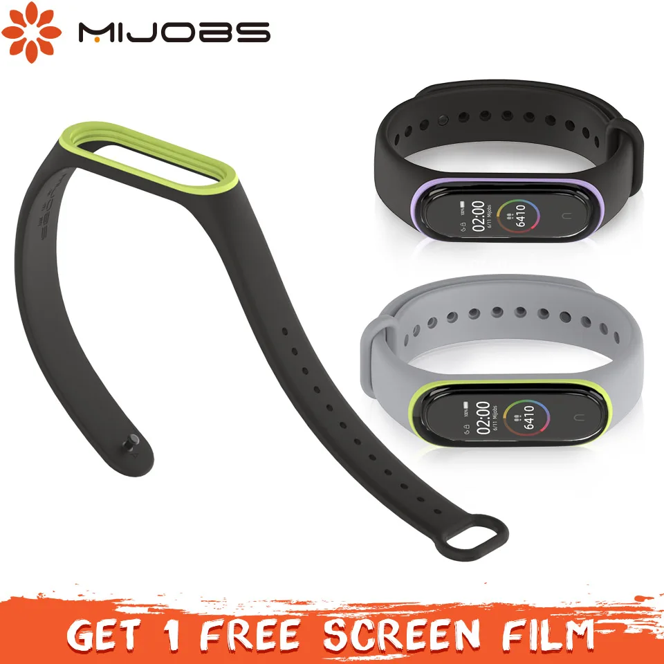 Mi jobs mi band 3 ремешок силиконовый ремешок для Xiaomi mi ремешок 3 Ремешок Браслет mi Band 4 ремешок Correa Смарт часы браслет