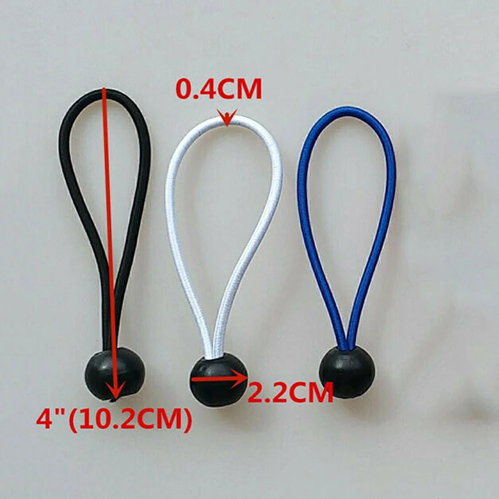 

12pcs 10cm Overstriking Elastic Rope Ball Bungee Cord Tarp Tent Awning Fixing Tie Down Canopy Strap for Caving Climbing