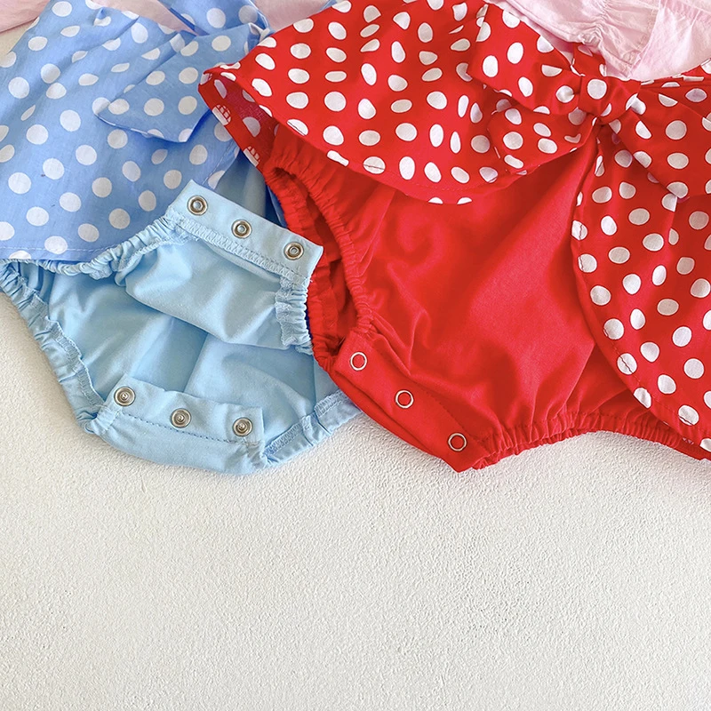 

Korean Style Toddler Baby Girl Bodysuits Dot Cotton Long Sleeve Infant Baby Girls Jumpsuit Spring Autumn Baby Girls Clothes