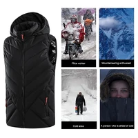 11 area self heating vest men women winter warm usb hooded 3 mode heat electric heating jacket winter outdoor thermal coat