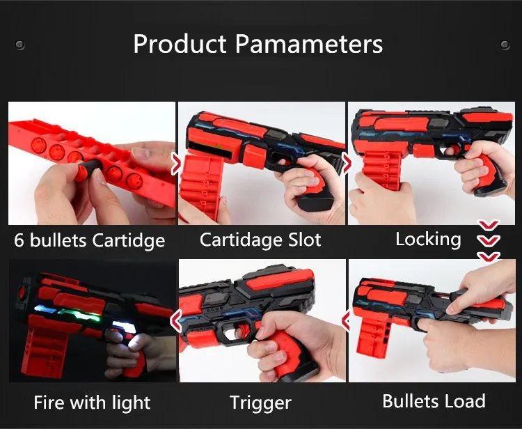 

2021New Arrival Cartridge Manual Soft Bullet Gun Suit for Nerf Bullets Toy Pistol Gun Dart Blaster Toy Gun for Children