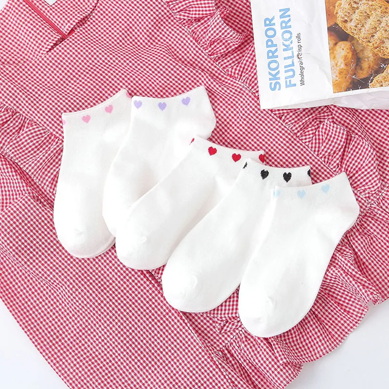 Милые и высококачественные женские носки-лодочки до щиколотки цветные невидимые