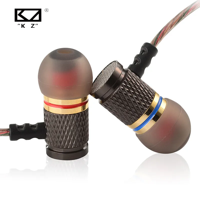Hi Fi наушники с микрофоном KZ EDR1 специальное издание покрытым золотом корпусом 3 5