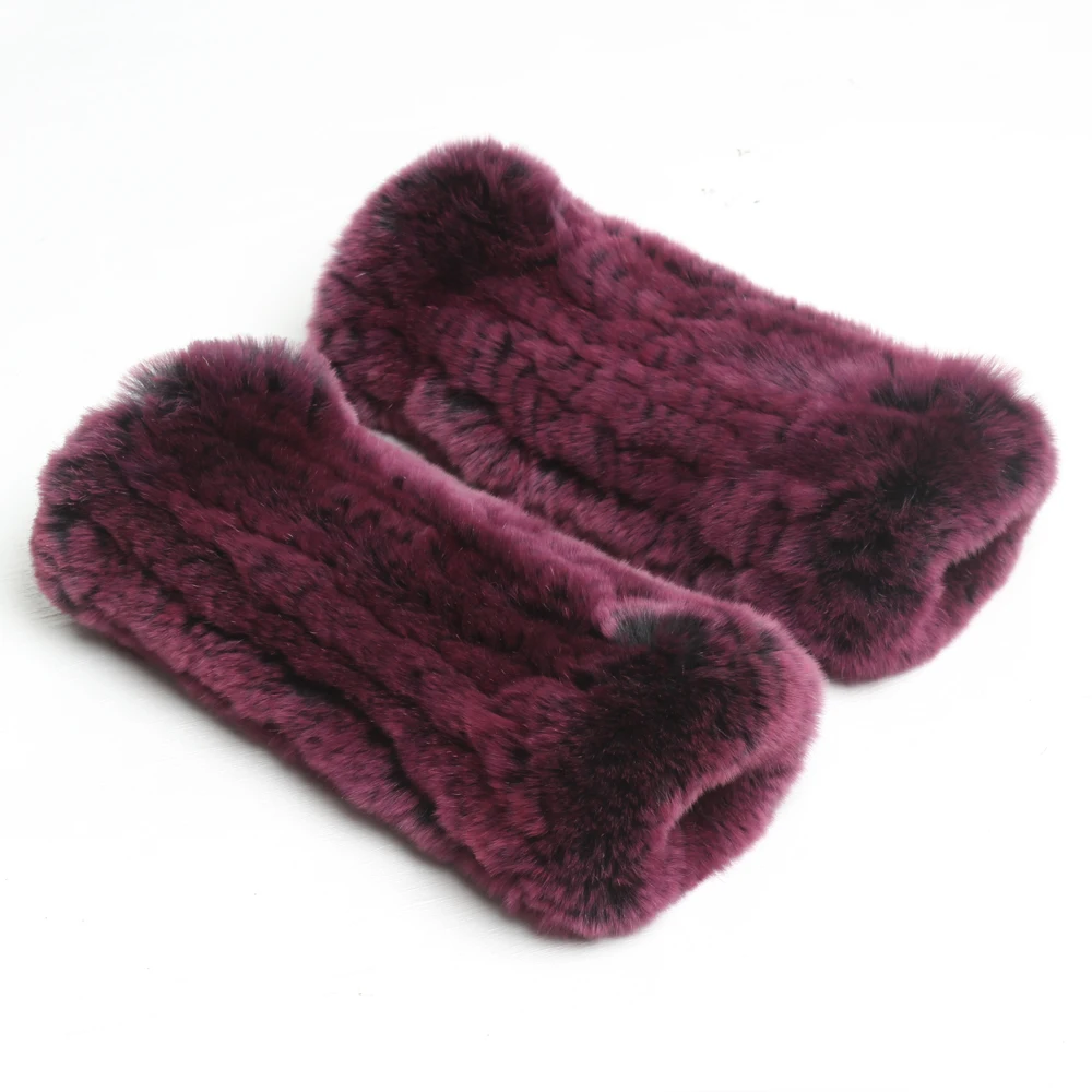 New Arrivals Lady's Real Rex Rabbit Fur Gloves 100%Natural Soft Glove Warm Knitting Genuine | Аксессуары для одежды