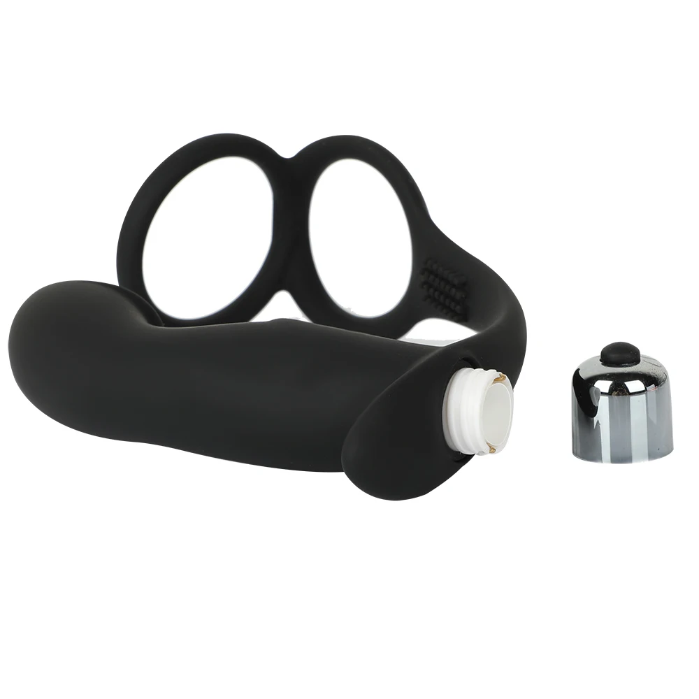 Мужской анальный массажер простаты 10 скоростей фаллоимитатор вибратор с кольцом