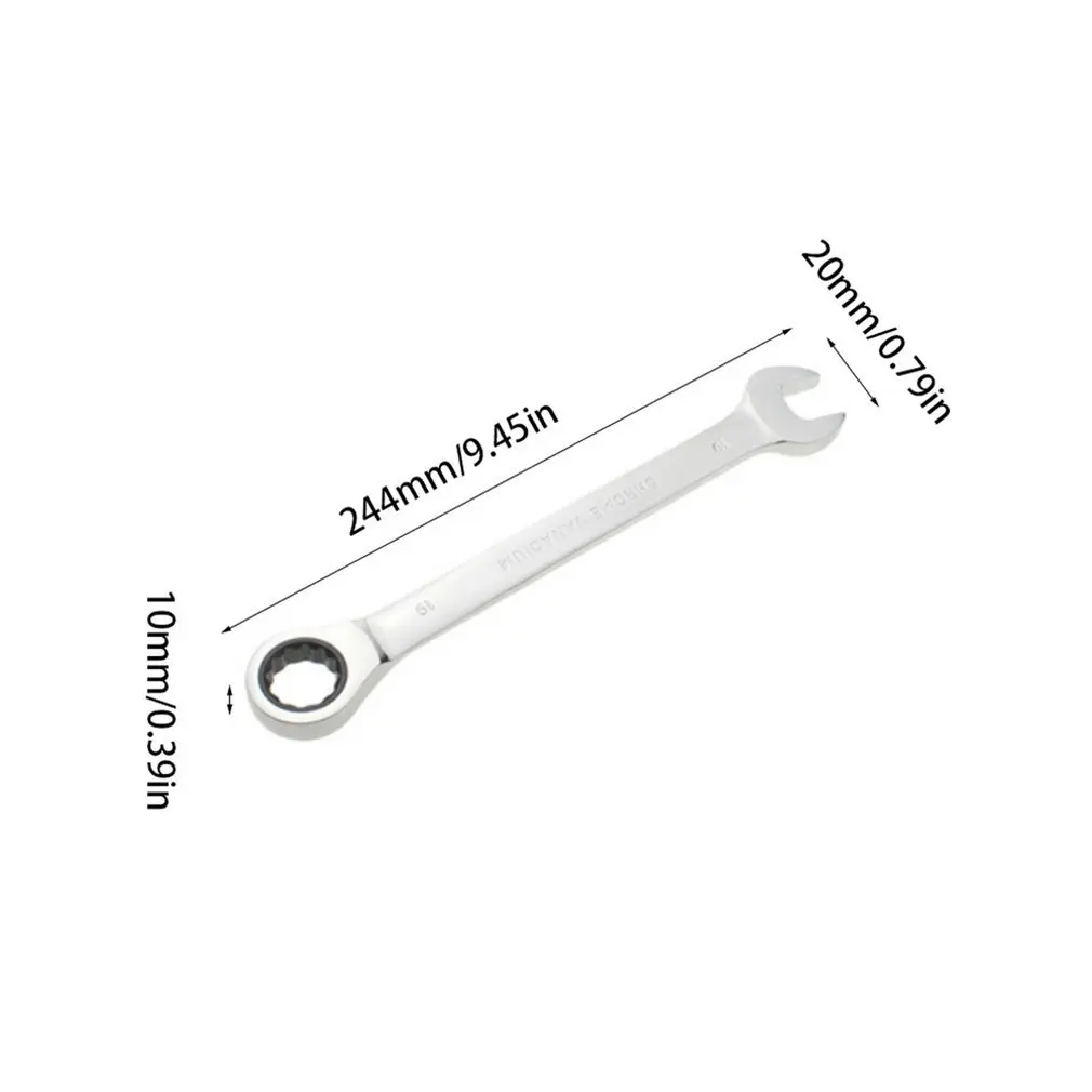 

Mini Chrome Vanadium Steel Ring End Spanner Set Metric Combination Open CR-V Dual-use Ratchet Wrench Kit