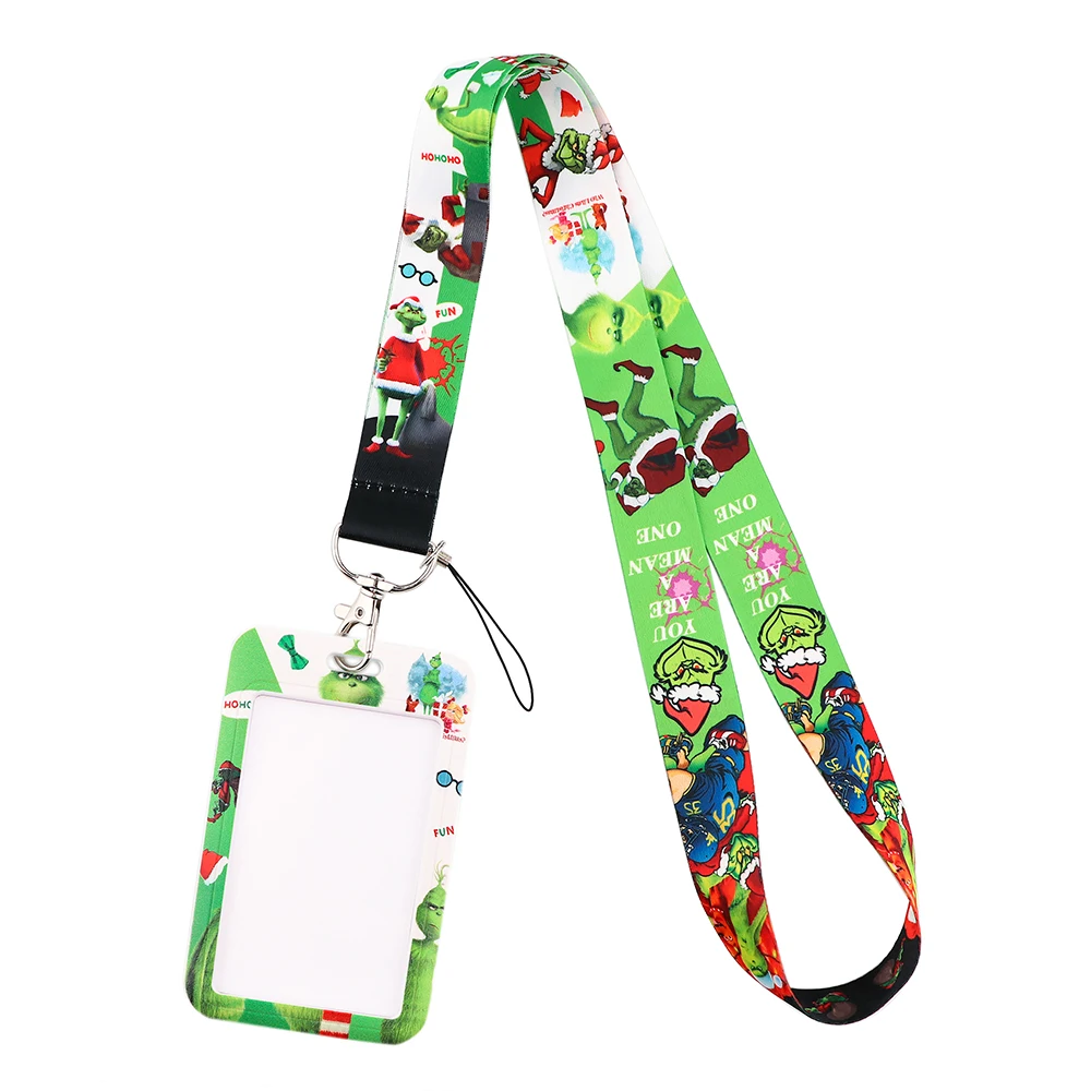 

JF593 Christmas Monster Lanyard Keychain Lanyards for Key Badges ID Cell Phone Rope Neck Straps Accessories Christmas Gift