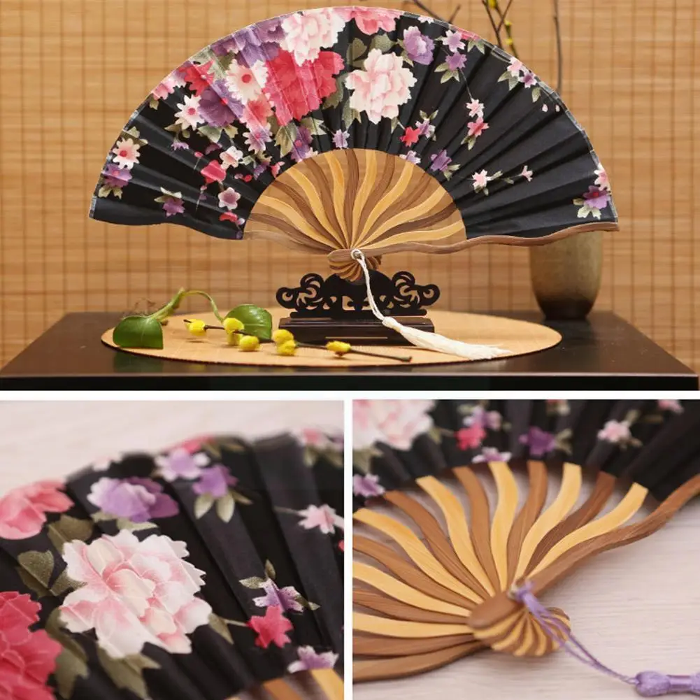 

Элегантный складной веер в китайском стиле, Женский бамбуковый веер, подарок, свадебный веер, украшение для вечерние, складной веер для свад...