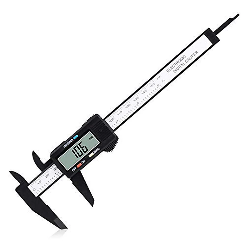 

0.1mm Resolution Plastic Electronic LCD Digital Display Vernier Caliper 0-150mm Micrometer Measuring Tool Ruler Accuracy Gauge