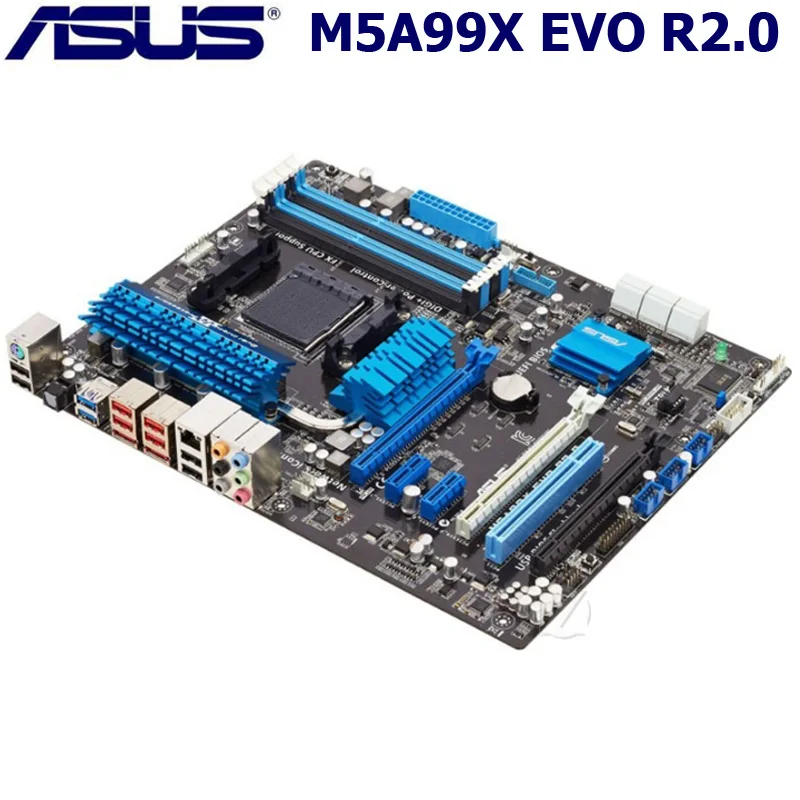 Socket AM3+ Asus M5A99X EVO R2.0 материнская плата DDR3 AMD 990X32 GB AMD FX/PhenomII PCI-E 2,0 USB3.0 оригинальная настольная Материнская плата Asus