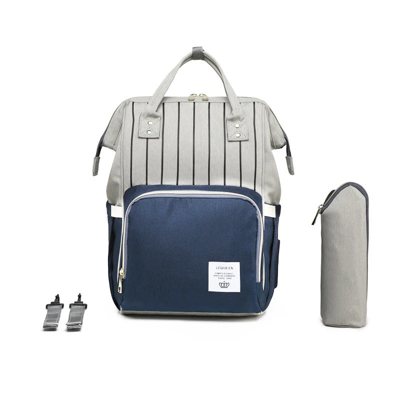 Lequeen Diaper Bag N LEQUEEN пеленка мешок USB Мумия Материнство сумка большая мода кормящих путешествия рюкзак коляска детская сумка уход за ребенком подгузник рюкзак - Цвет: Lequeen Diaper Bag N