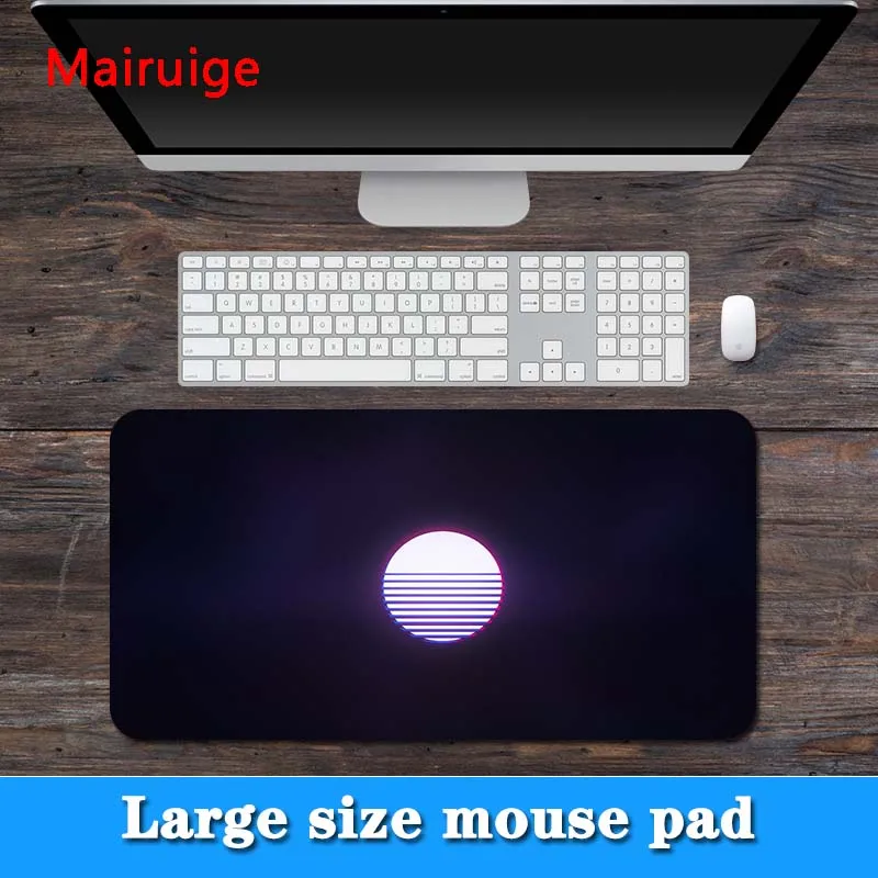 

Mairuige Big Promotion Specifications Multi Size Simple Black Background Pattern Lock Edge PC Computer Laptop Mouse Pad