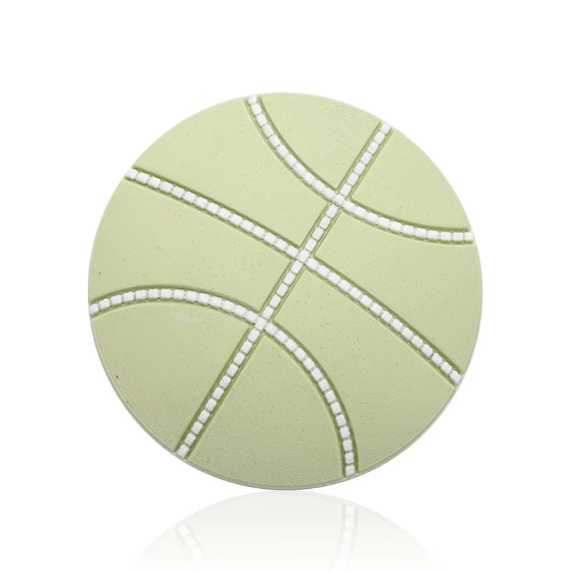 green tea basketball Ручка для дома противоскользящая дверная накладка круглая настенная Защитная Клейкая ручка 1 шт. 3D Силиконовая горячая Распродажа дверная ручка бампер краш-накладка - Цвет: green tea basketball