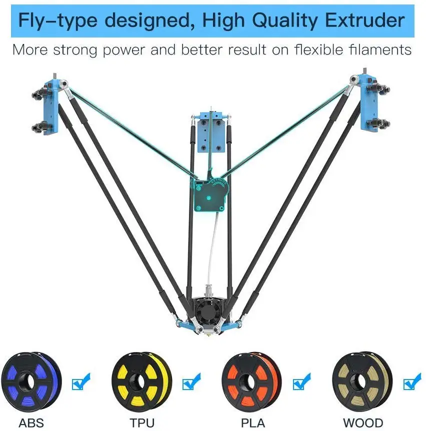 3D принтер Delta Predator большой размер сборки с Anycubic автоматическим выравниванием