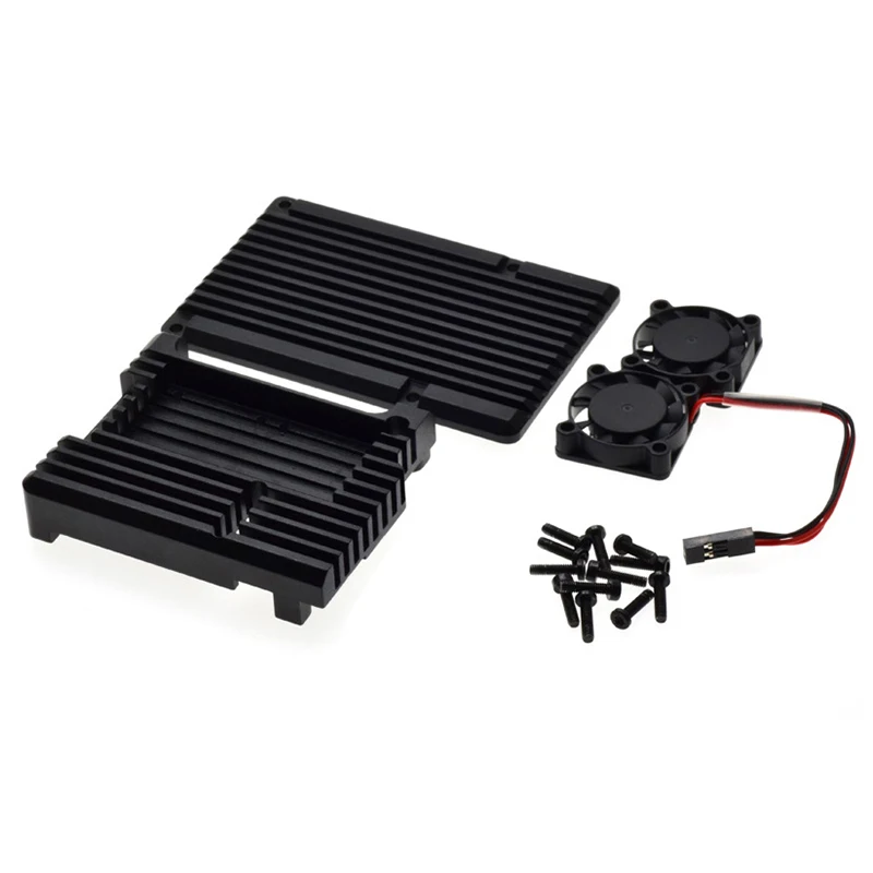 

Armored Box With Dual Fan Cooling Radiator Kit For Raspberry Pi 3B+