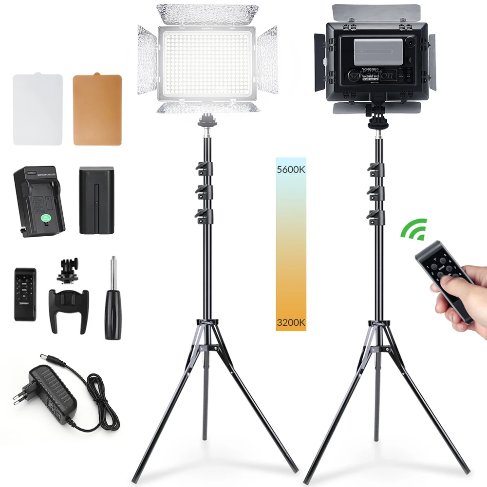 

Yongnuo YN300 III YN300III светодиодный осветительный прибор для видеосъемки 3200-5500K CRI95 светодиодный комплект для осветительных приборов с пультом дис...