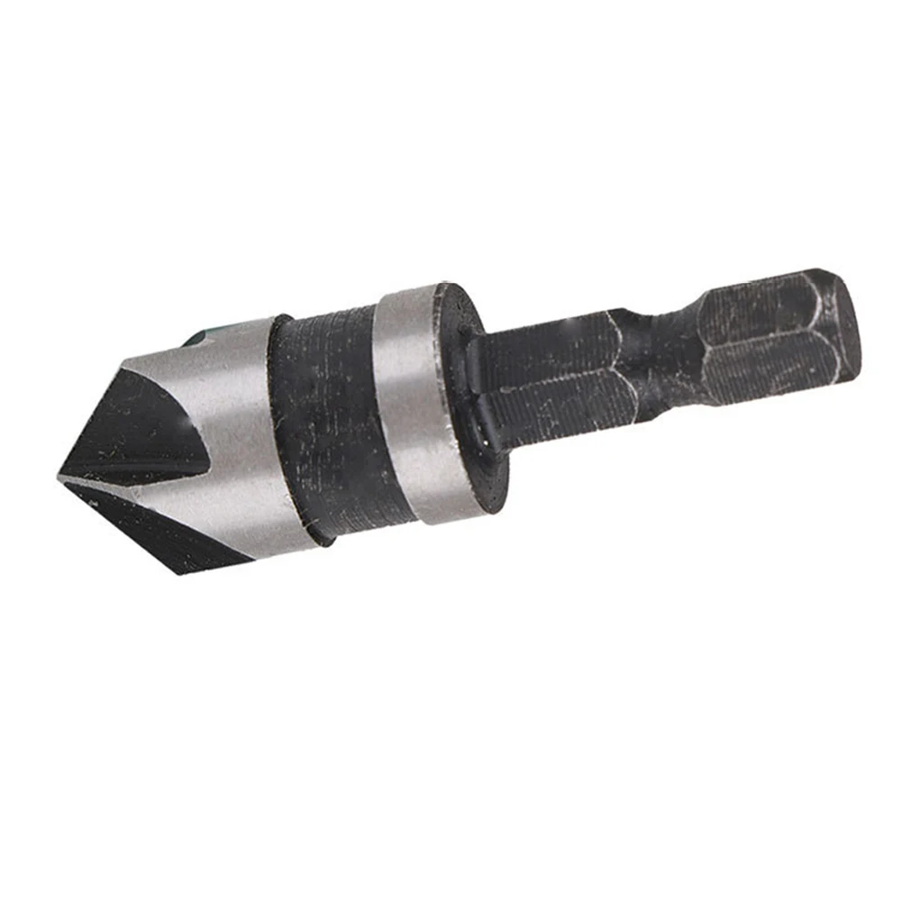 

3pcs Chamfer Countersink Chamfer Drill Bit 1/4" Hex Shank 90 Degree Wood Working Chamfering Cutter Countersink Drill Bit