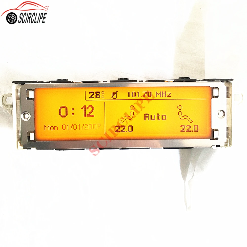 Автомобильный Желтый экран с поддержкой USB и Bluetooth 12 контактный дисплей для Peugeot 307