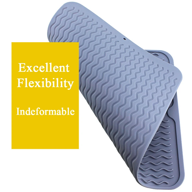 Новый силиконовый коврик для сушки посуды кухонного стола антибактериальный