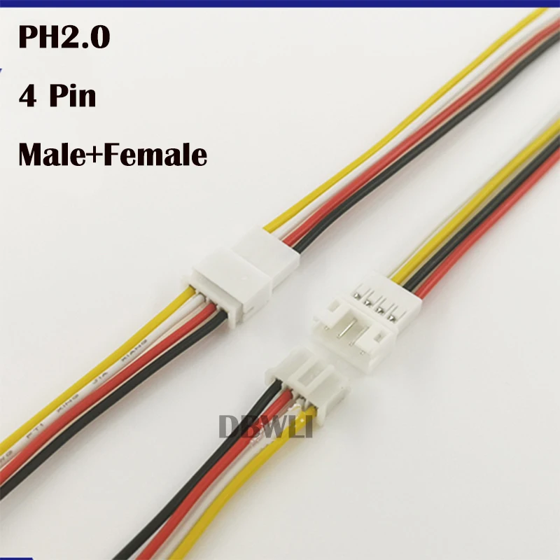 

10 пар микро PH2 JST PH 2,0 PH2.0 2P 3P 4P 5P 6PIN Мужской Женский Разъем с кабелями 100 мм