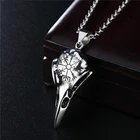 Изящная ручная работа винтажная голова викинга орла 316L нержавеющая сталь мужские и женские ювелирные изделия аксессуары ожерелье