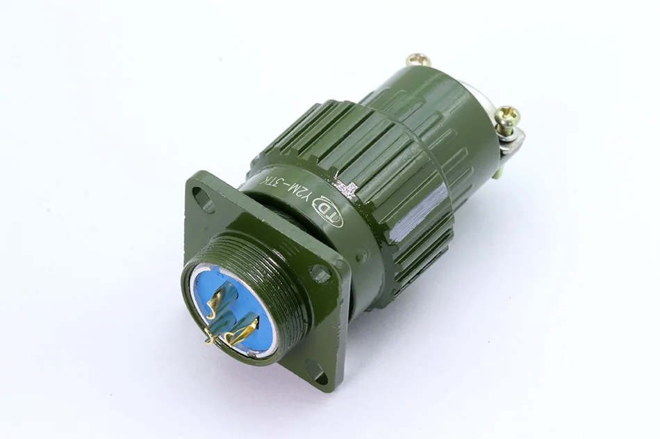 1 комплект Y2M военный авиационный разъем, зеленый цвет разъем XLR, 2-16 контактов, подключение питания/передача сигнала - Цвет: 3pins