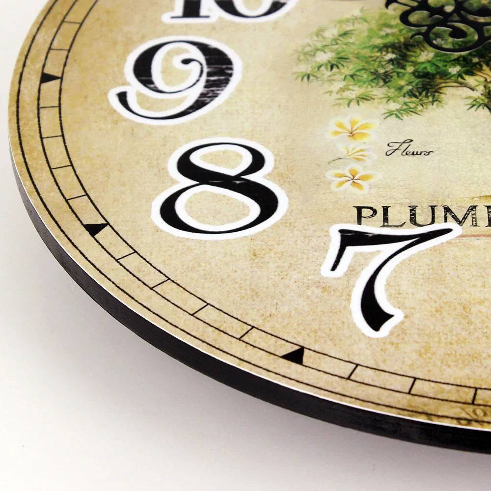 Современный испанский стиль зеленое растение украшения настенные часы для