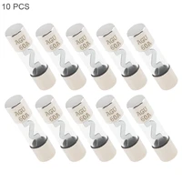 10pcs 60a high quality agu car glass fuse replacement car auto audio power amplifier glass agu nickel plated fuse for cars