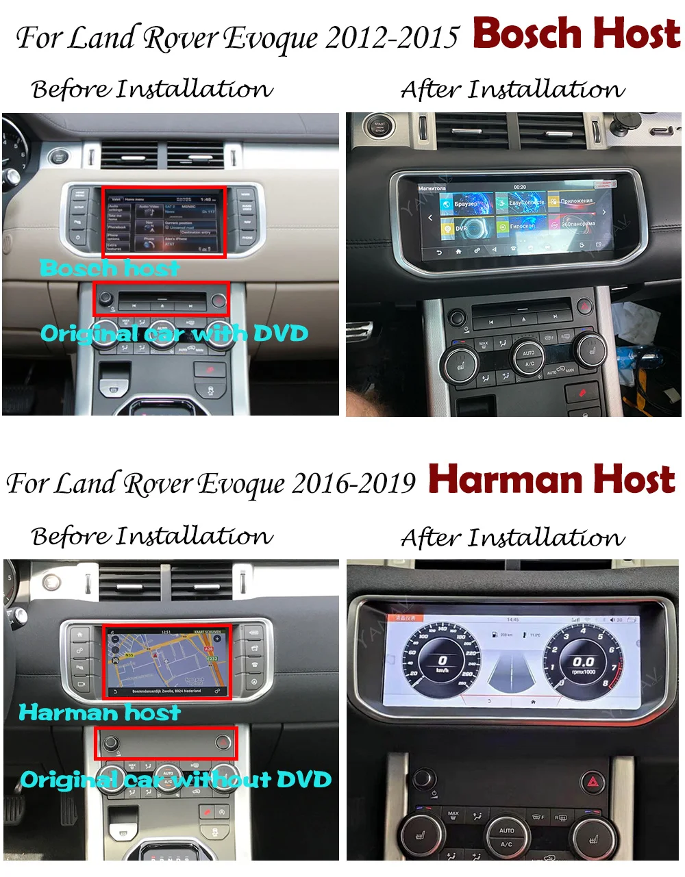 

For Land Rover Range Rover Evoque LRX L538 2012-2019 Car Radio Android 2 Din GPS Navigation Tape Recorder Multimedia MP3 Player