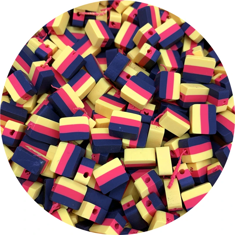 30 шт./лот 10 мм разделительные бусины глиняные Немецкий флаг для изготовления