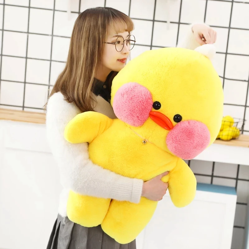 

1pc 30-80CM LaLafanfan Cafe Duck with Bells Plush Toys Soft Lovely Animal Pillow Stuffed Baby Doll for Kids Girls Birthday Gift