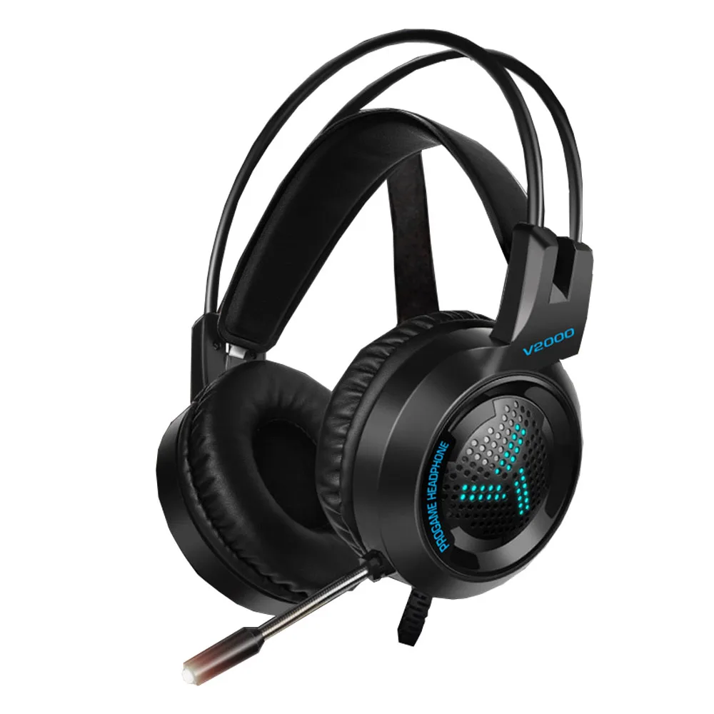 Игровые наушники ПК 7 1 Gamer Surround Sound С микрофоном бас стерео светодиодный Красочные