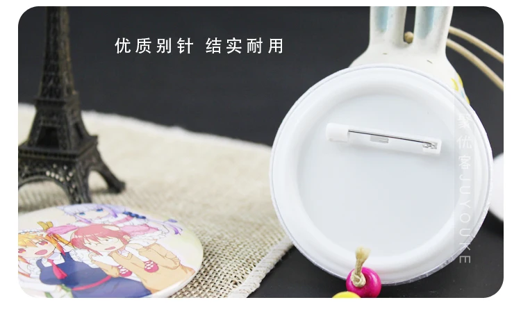 1 шт. 58 мм Kobayashi-san Chi no Maid Dragon KannaKamui супер милые девушки косплей использовать DIY значки акриловые значки брошь