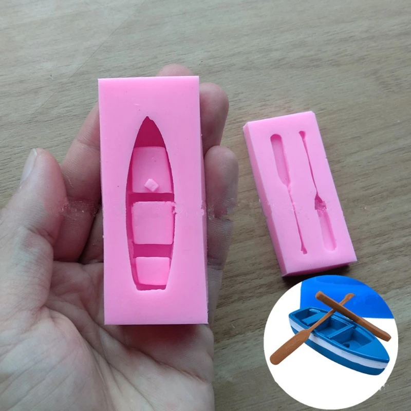 

Handmade Cute Ship Boat Oars Pendant Silicone Resin Casting Mold 3D Sail Boat Epoxy Resin Chocolate Mold Art Craft Tools