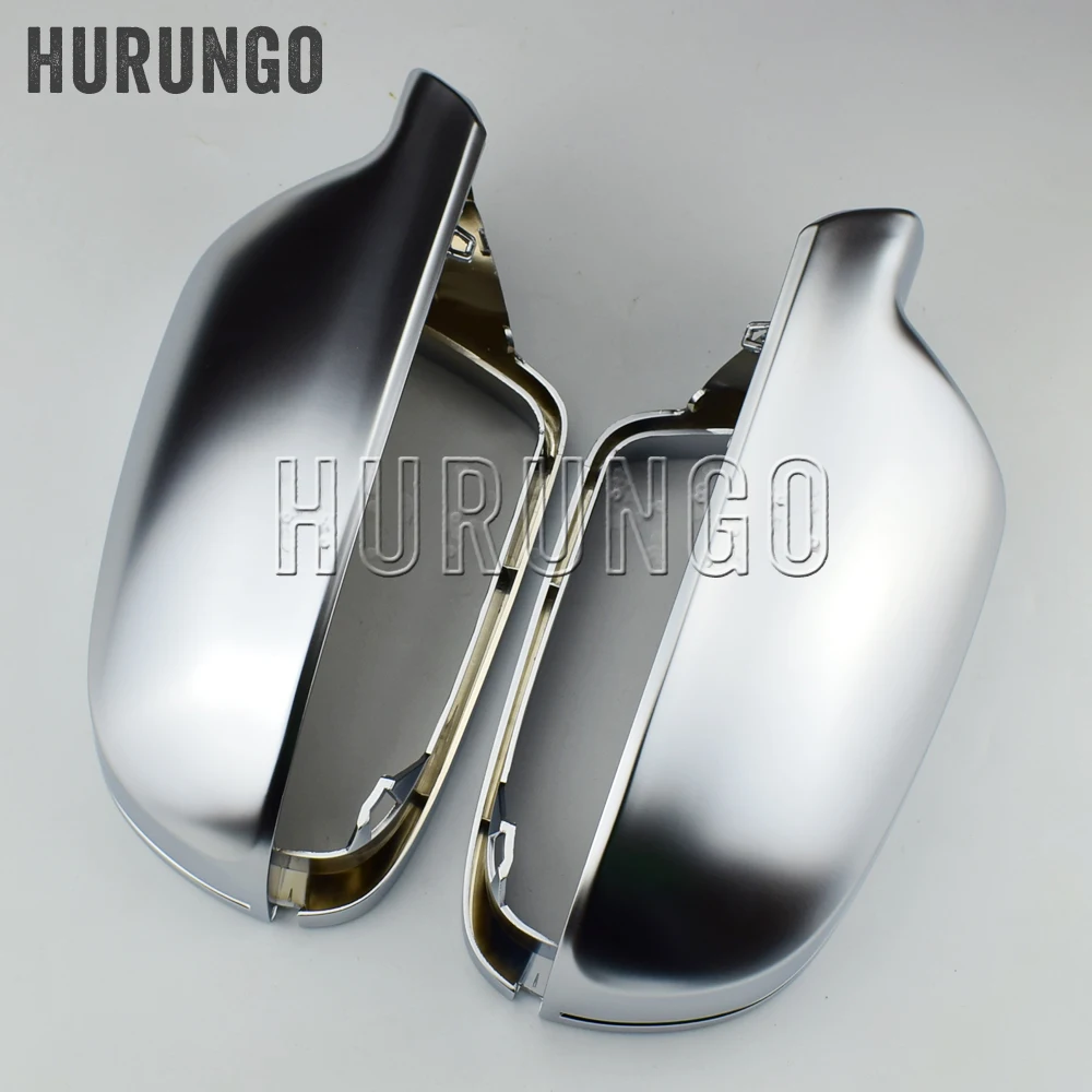 Боковое крыло зеркальные крышки серебряный матовый хром для Audi A3 8P A4 A5 S5 B8.5 RS5 RS4 RS3