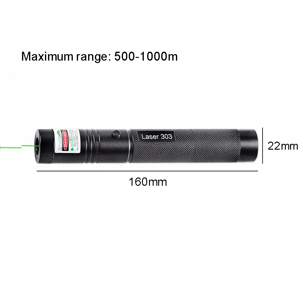 303 532nm Green Laser Pointer Pen High Power Glare Outdoor Flashlight Professional Travel Indicator Hunting Device | Спорт и